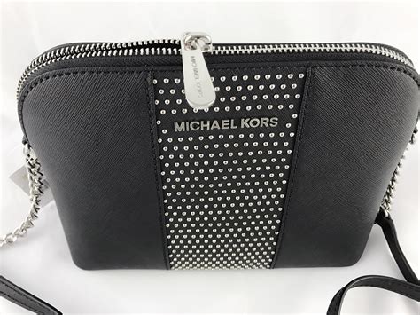 michael kors black and silver purse|michael kors medium black silver.